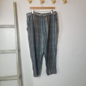 JESSICA SIMPSON WOMEN'S MULTI COLORED PATTERNED PANTS SIZE XL
